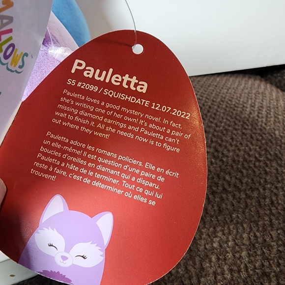 Squishmallow Pauletta the Fox 5 Inch Soft Valentines Day 2024 NWT - Picture 3 of 4